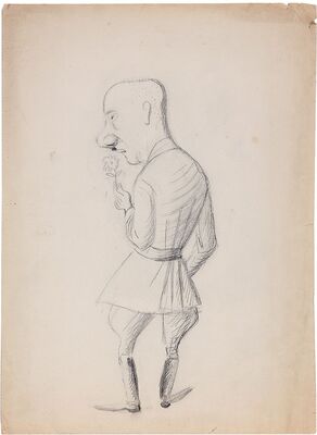 Ре-Ми (Ремизов Николай Владимирович). Шарж на писателя В.М. Дорошевича